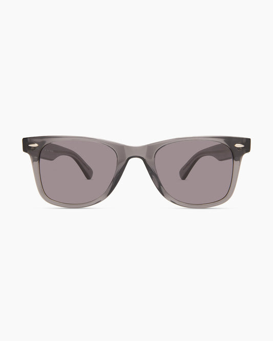 Walker Polarized Acetate Sunglasses - One Size / Clear Slate with Grey lens