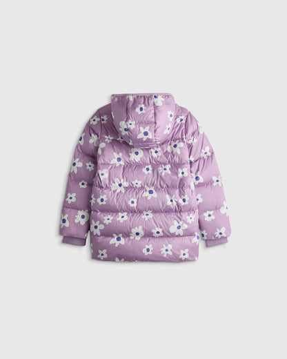 Heavyweight Down Puffer Coat - 2T / Purple Floral