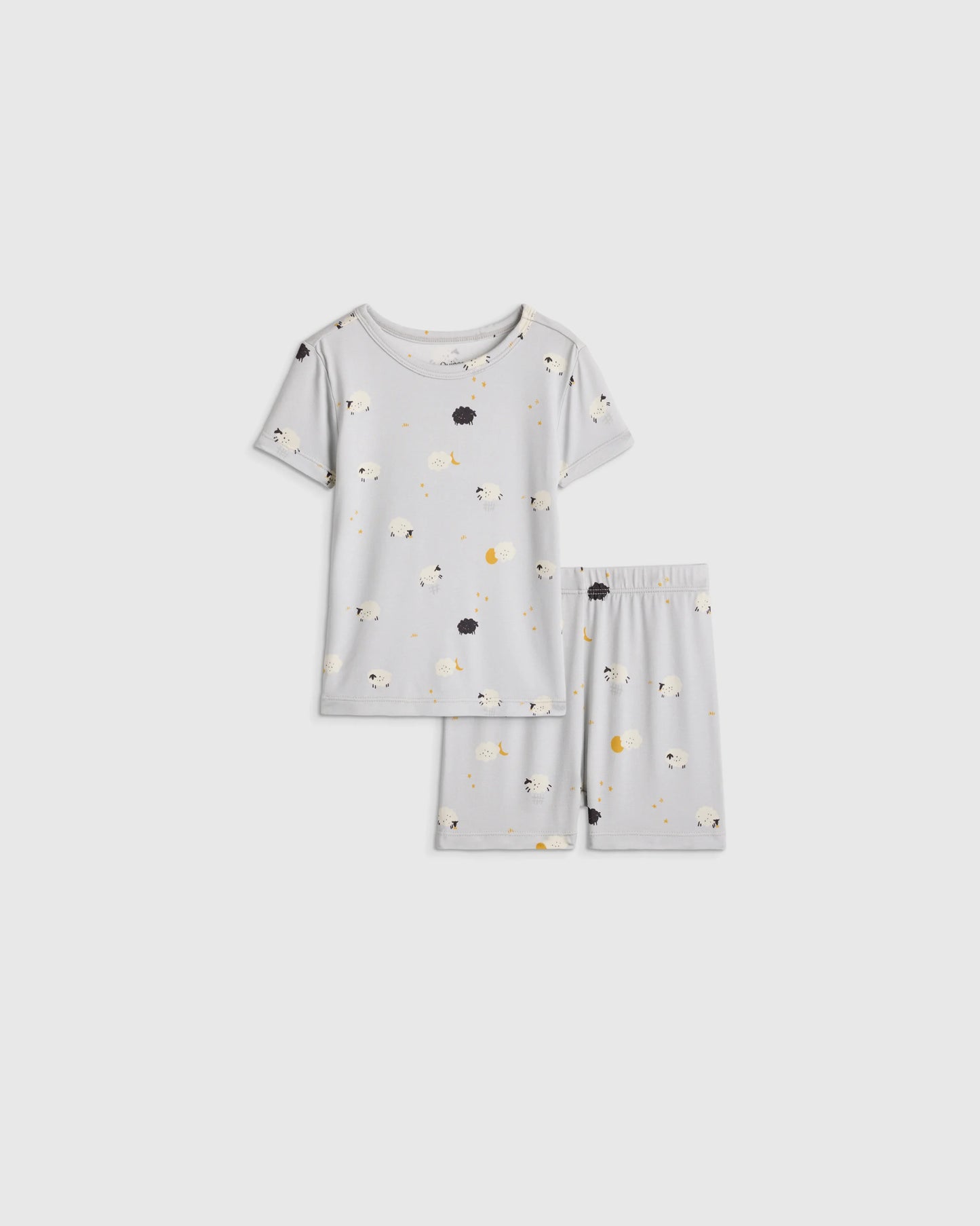 Bamboo Short Sleeve and Shorts Pajama Set - 12-18M / Lavender Hearts