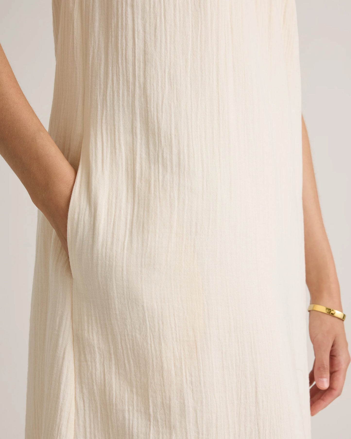 100% Organic Cotton Gauze Sleeveless Maxi Dress - XS / Spiced Orange