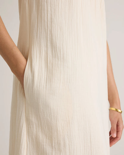 100% Organic Cotton Gauze Sleeveless Maxi Dress - XS / Spiced Orange