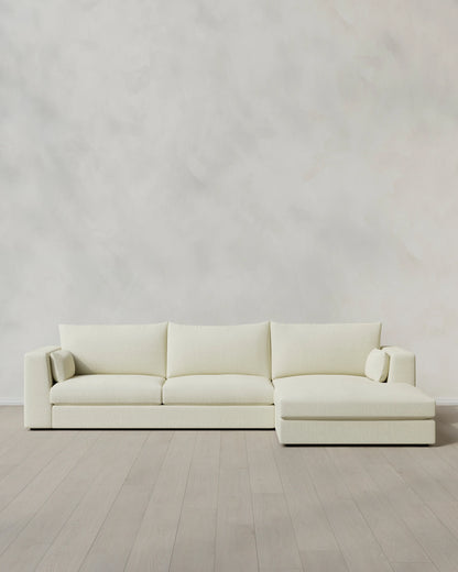Oasis Chaise Sectional in Performance Linen - Right Arm / Sand