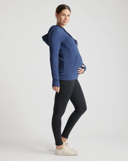 SuperSoft Fleece Maternity & Nursing Hoodie - XS / Off-White