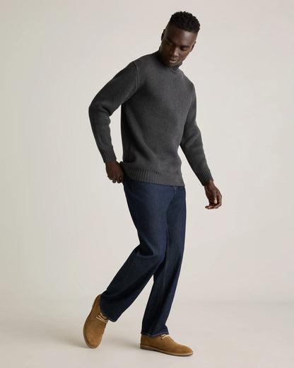 100% Organic Cotton Turtleneck Sweater - S / Charcoal