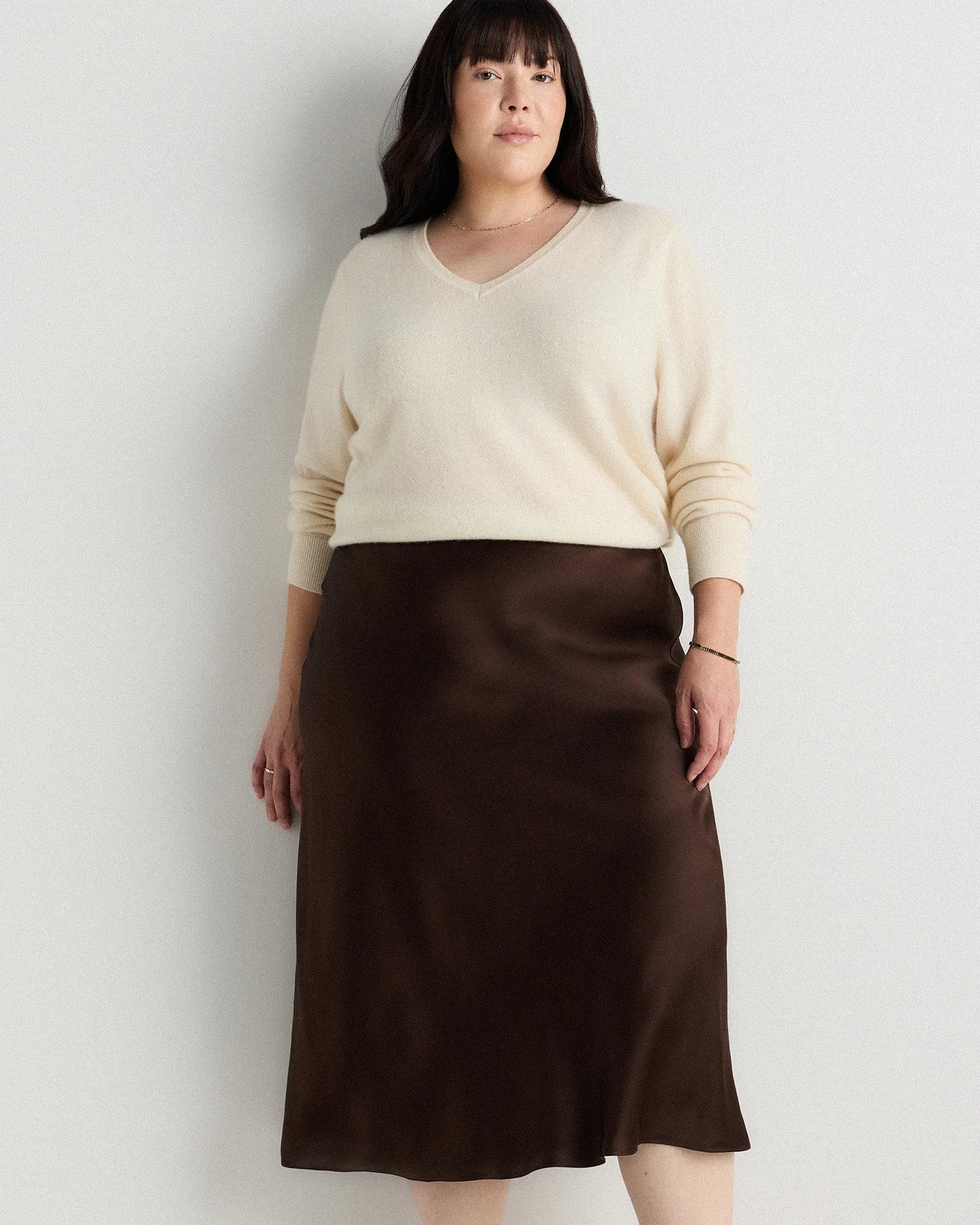 100% Washable Silk Skirt - 1X / Wine Tasting Red