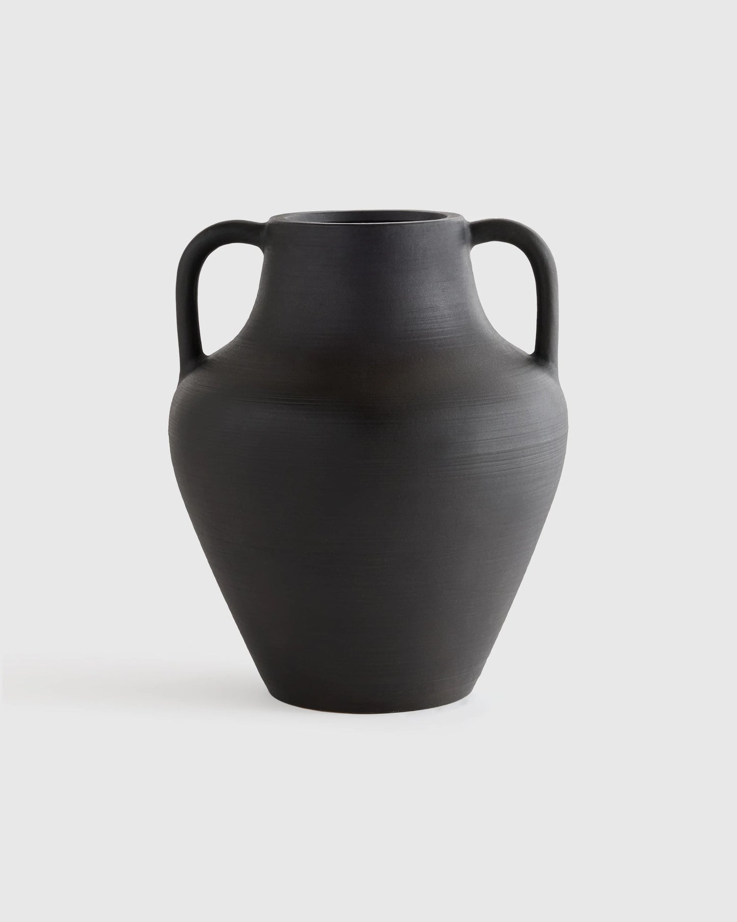 Handcrafted Artisan Ceramic Vase - One Size / Black