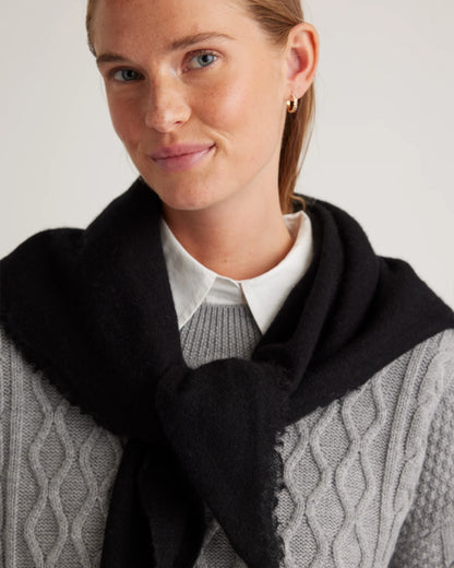 Mongolian Cashmere Square Scarf - One Size / Rich Burgundy
