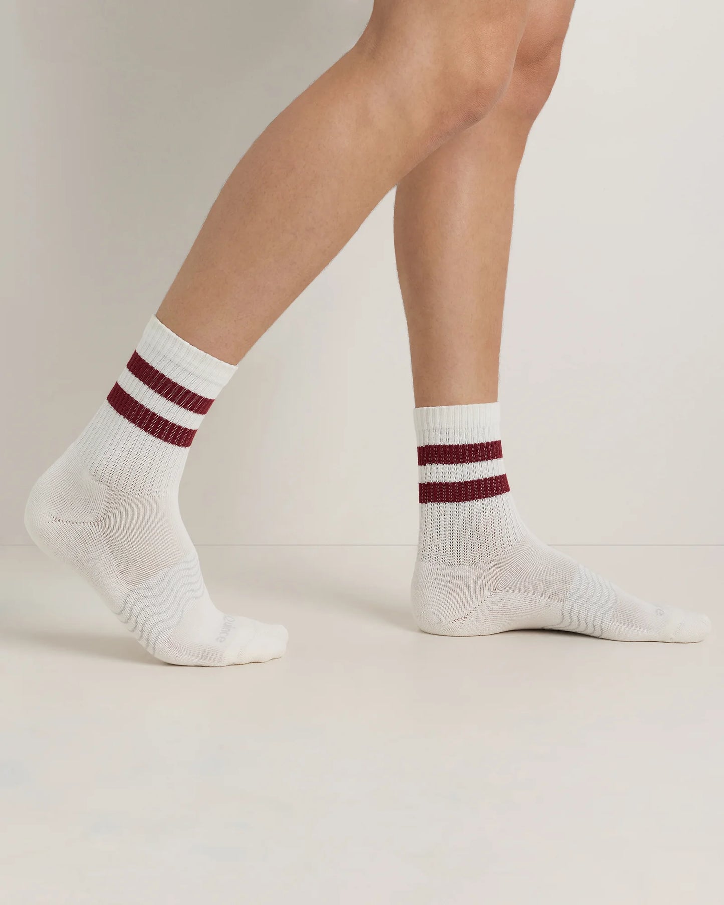 Everyday Cotton Varsity Stripes Half-Crew Sock (4-Pack) - S / Ivory/Navy Stripe