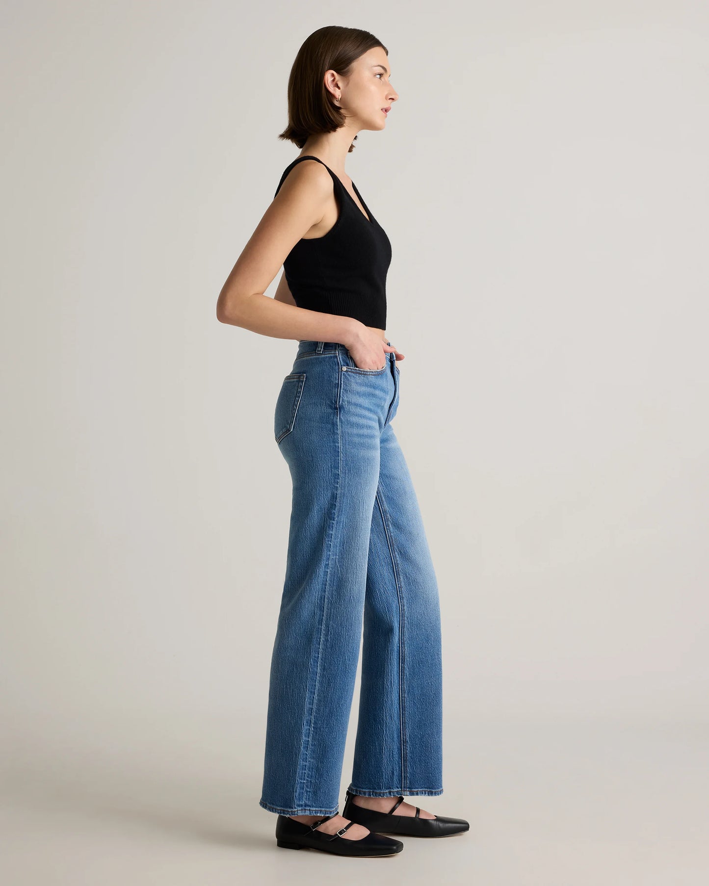 Bella Stretch Relaxed Straight Jeans - 24 / Atlantic Blue