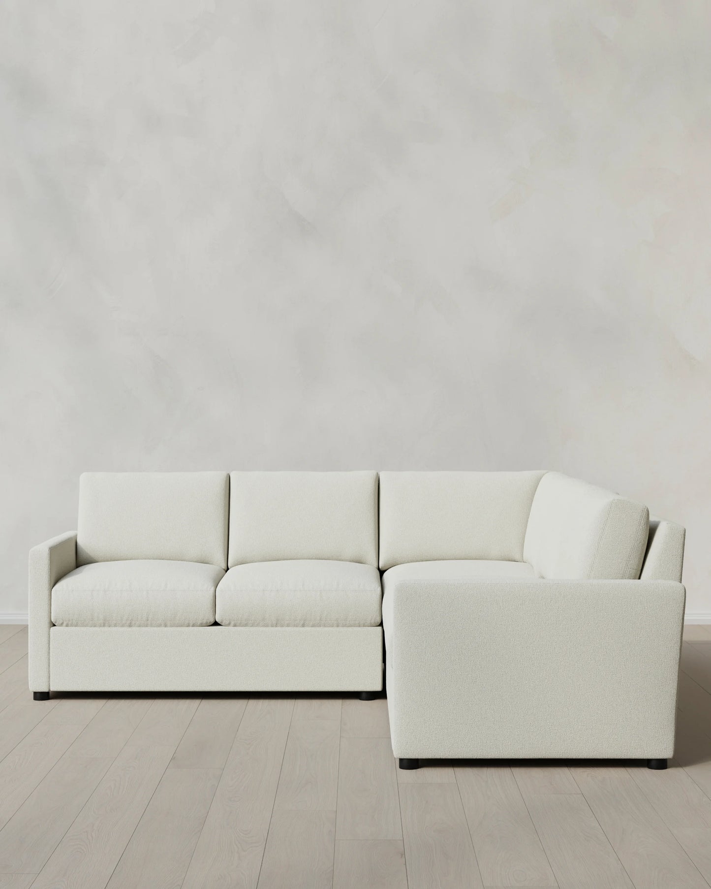Brennan L Sectional in Performance Basketweave - 99x99 / Flax
