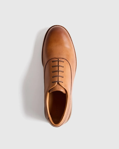 Hybrid Crafted Leather Oxford - 7 / Brandy