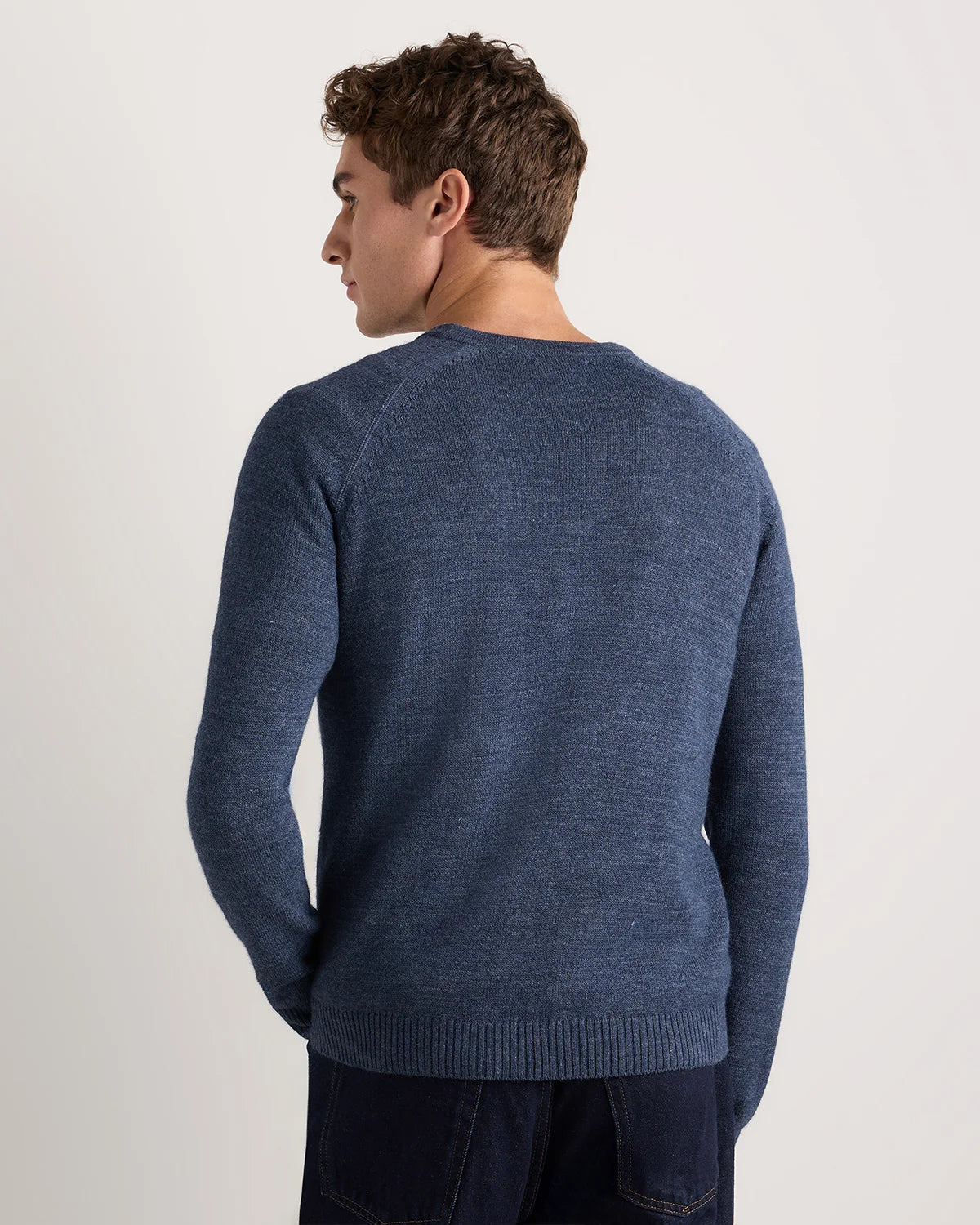 Alpaca-Wool Crewneck Sweater - S / Natural