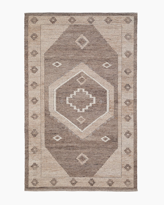 Sonora Handwoven Wool Rug - 5' x 7'6" / Brown