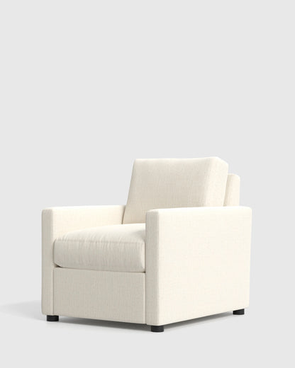 Brennan Accent Chair in Performance Chenille Linen Blend - One Size / Sorrell