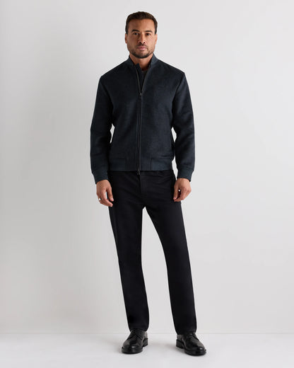 100% Mongolian Cashmere Bomber Jacket - S / Black
