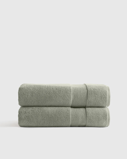 Classic Organic Turkish Cotton Bath Sheet (Set of 2) - One Size / White