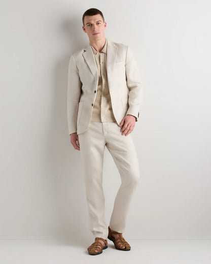 100% European Linen Tailored Blazer - 38R / Deep Navy