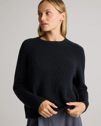 Luxe Baby Cashmere Crewneck Sweater - XS / Creamy Cortado