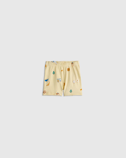 100% Organic Cotton Short Sleeve and Shorts Pajama Set - 12-18M / Navy Stripe