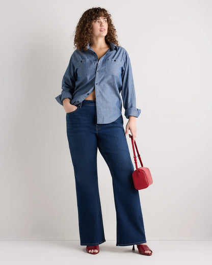 Luna Stretch Flare Jeans - 33 / Seaside Blue