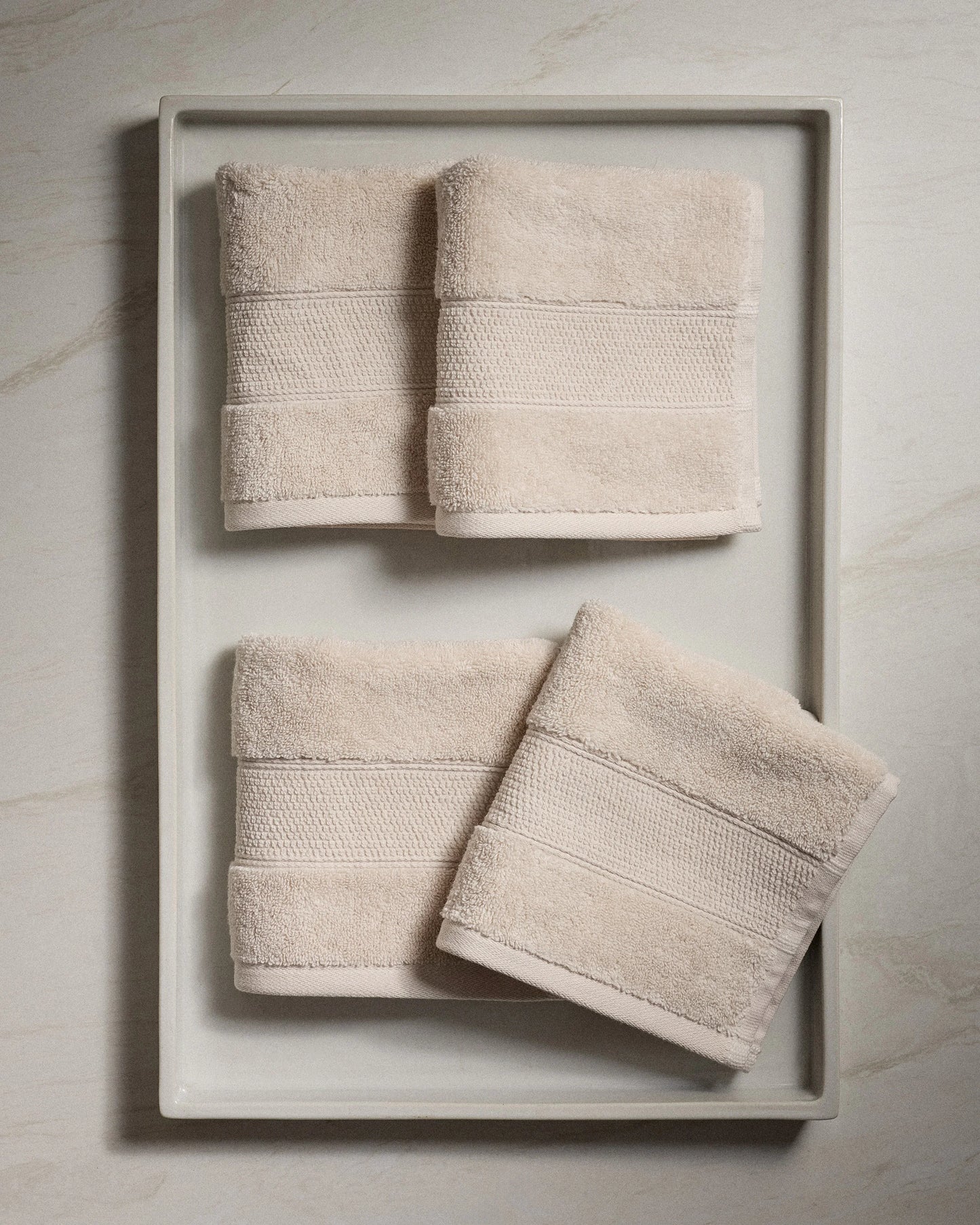 Classic Organic Turkish Cotton Washcloth (Set of 4) - One Size / White