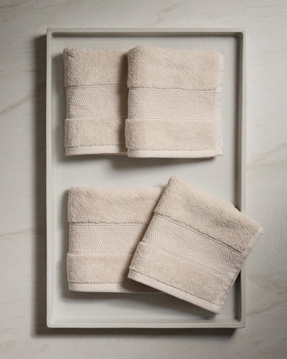 Classic Organic Turkish Cotton Washcloth (Set of 4) - One Size / White