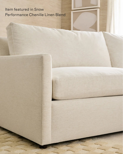 Brennan L Sectional in Performance Velvet - 99x99 / Taupe