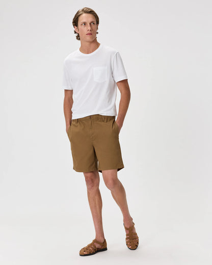 Organic Stretch Cotton Pull On Chino Shorts - 7" - XS / Sand Dune