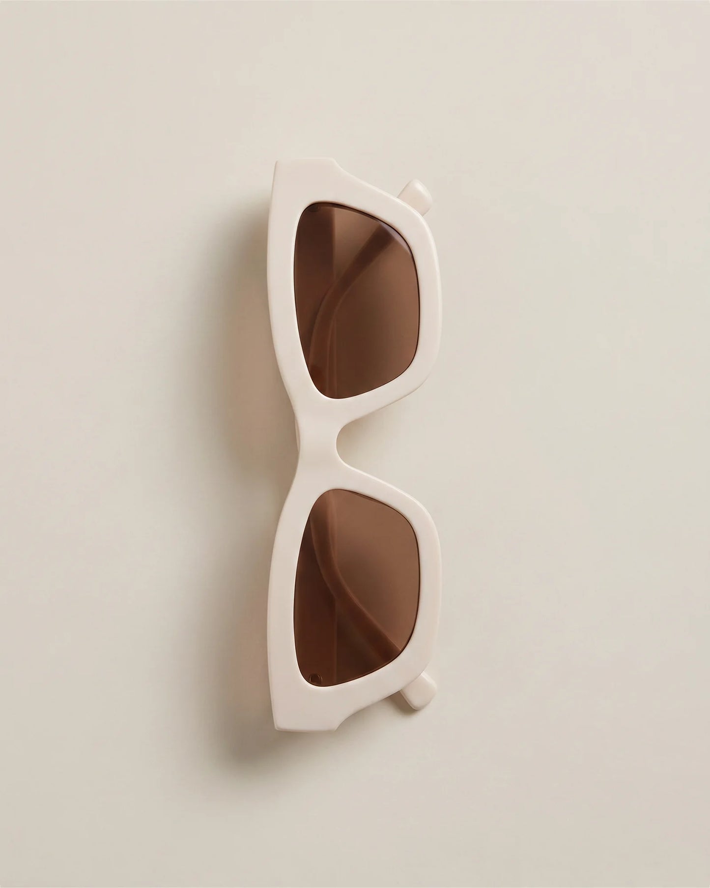 Jackie Polarized Acetate Sunglasses - One Size / Cream with Brown Lens