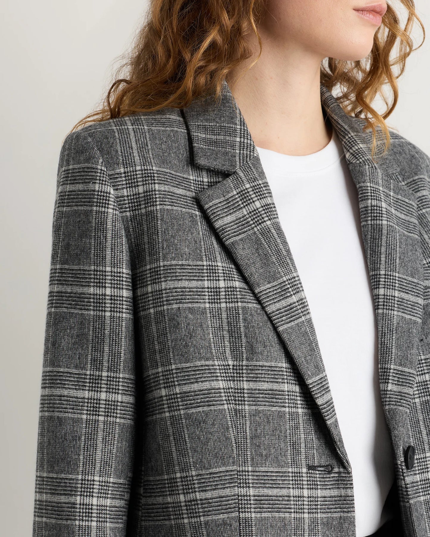 Italian Wool Oversized Blazer - XS / Textured Brown