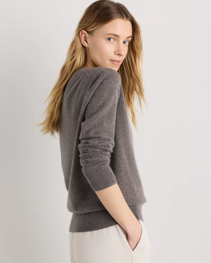Mongolian Cashmere Crewneck Sweater - XS / Ivory