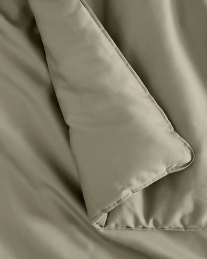 Organic Cotton Sateen Comforter - Twin / Mineral
