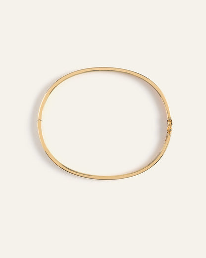 14K Gold Bold Bangle - 6" / Yellow Gold