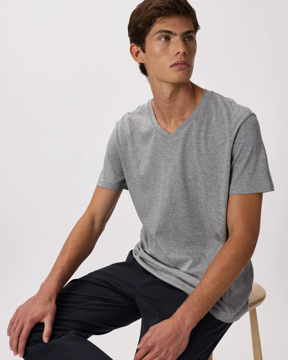 Cotton Modal V-Neck Tee - S / Deep Navy