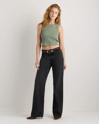 Elissa Triple Keeper European Leather Belt - XS / Black/Gold