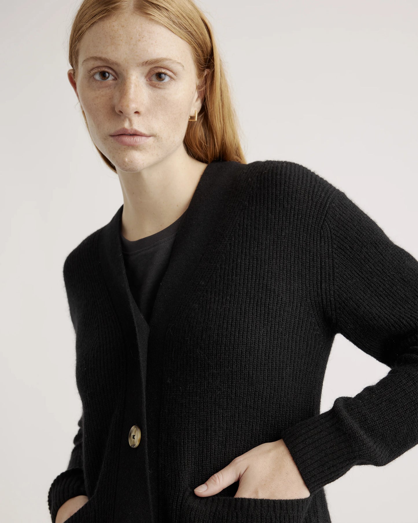 Baby Alpaca-Wool Oversized Cardigan - XS / Black