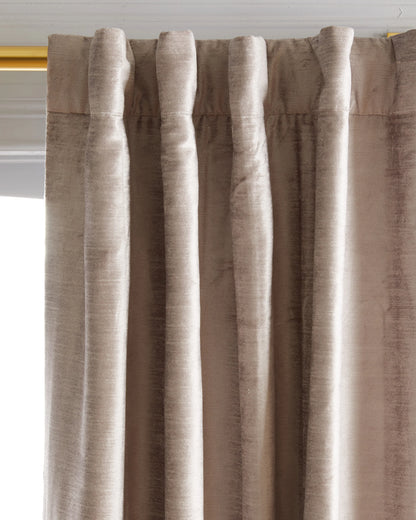 Luster Velvet Room Darkening Curtain - Single Panel - 48x84 / Champagne