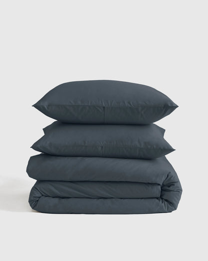 Organic Brushed Cotton Duvet Cover Set - Twin / Toffee