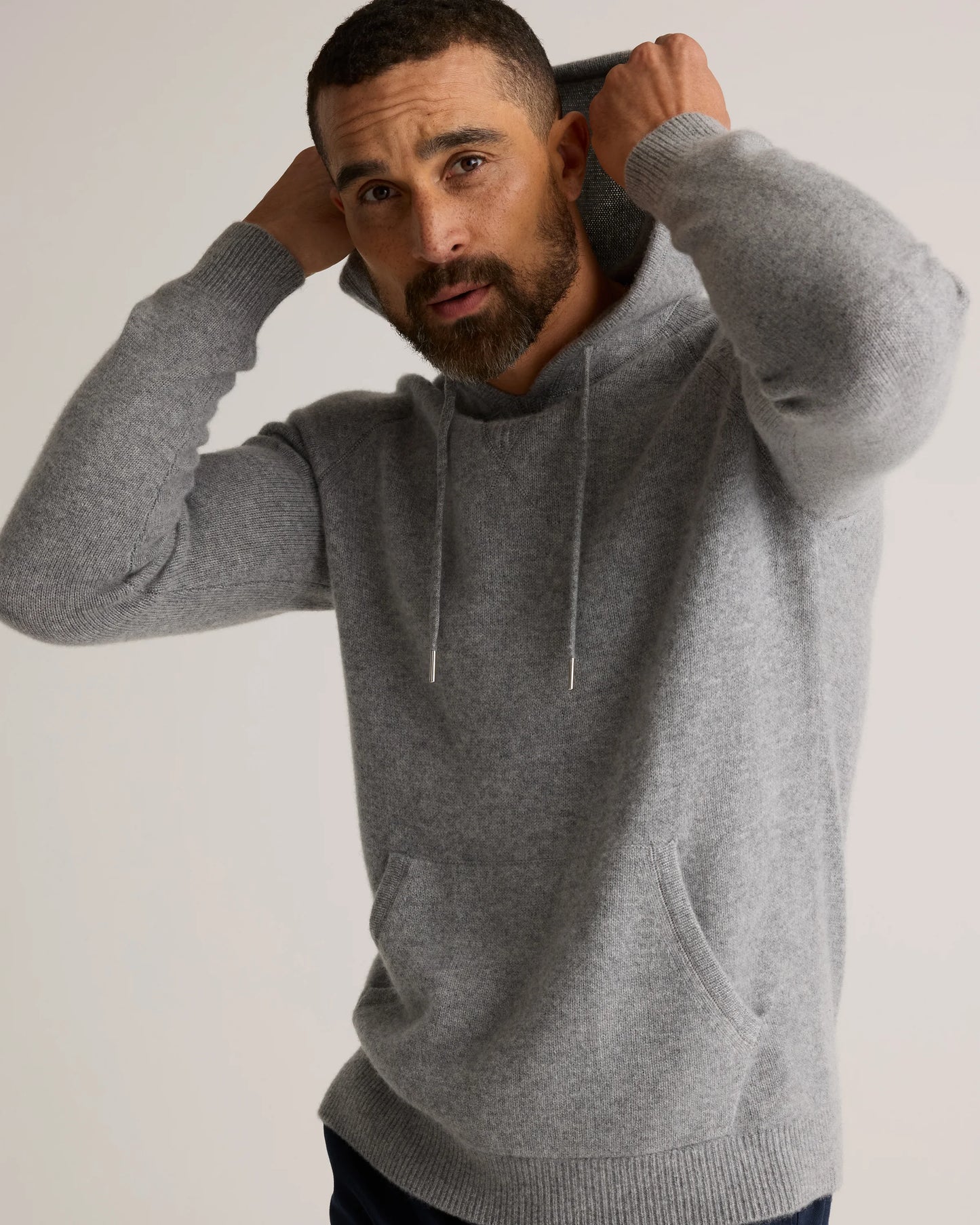 Mongolian Cashmere Pullover Hoodie - XS / Sea Spray Green