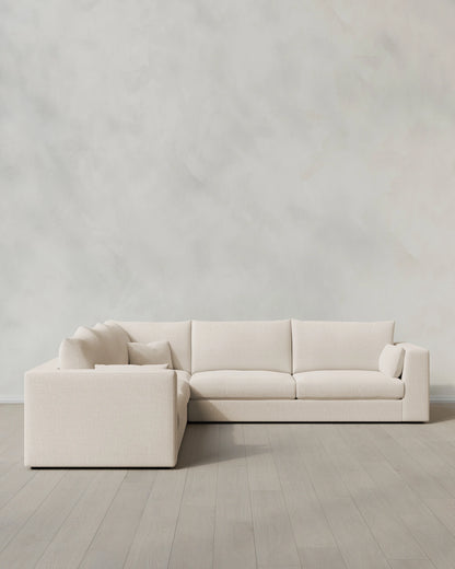 Oasis L Sectional in Performance Linen - One Size / Onyx