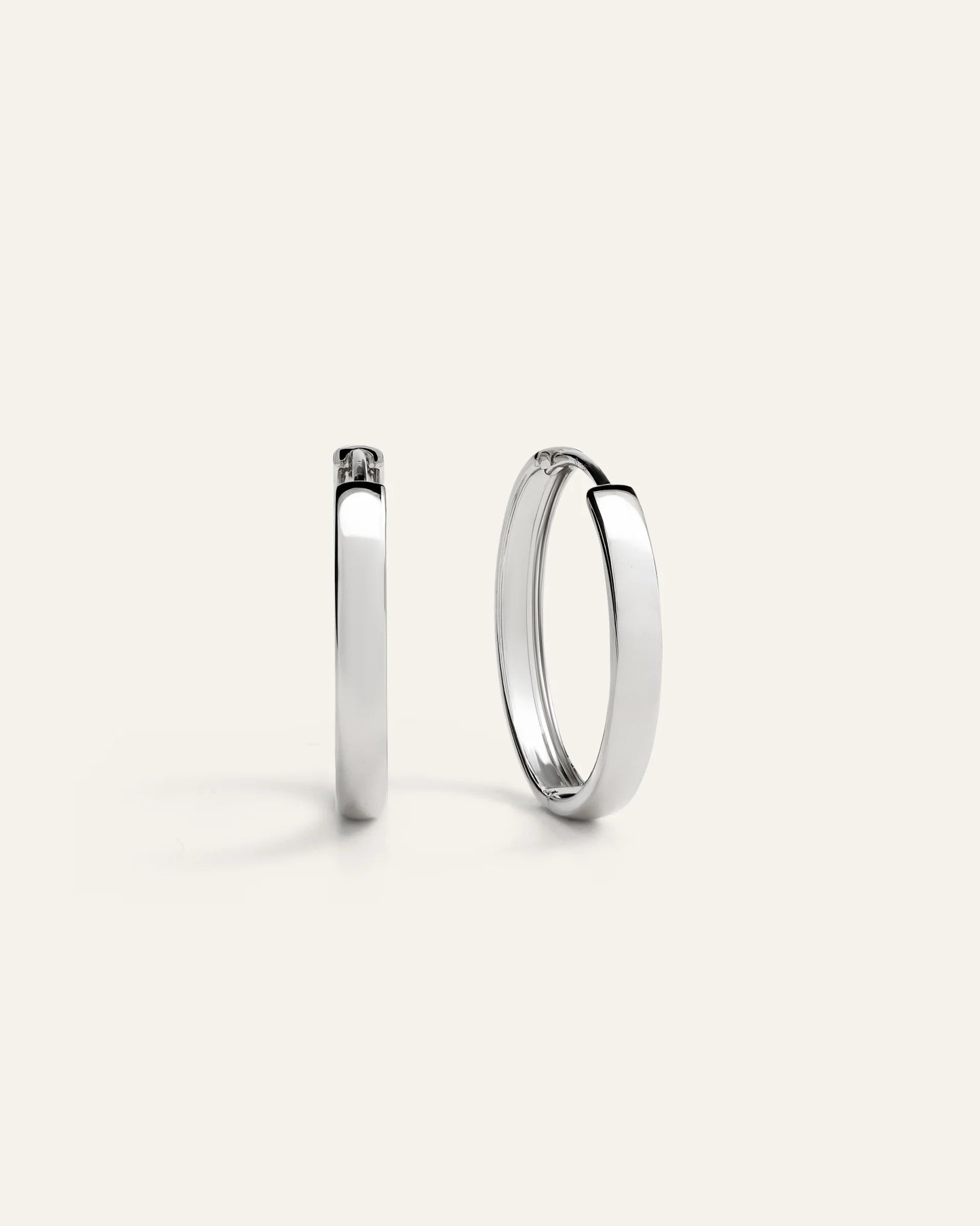 14K Gold Bold Hoops - One Size / Yellow Gold