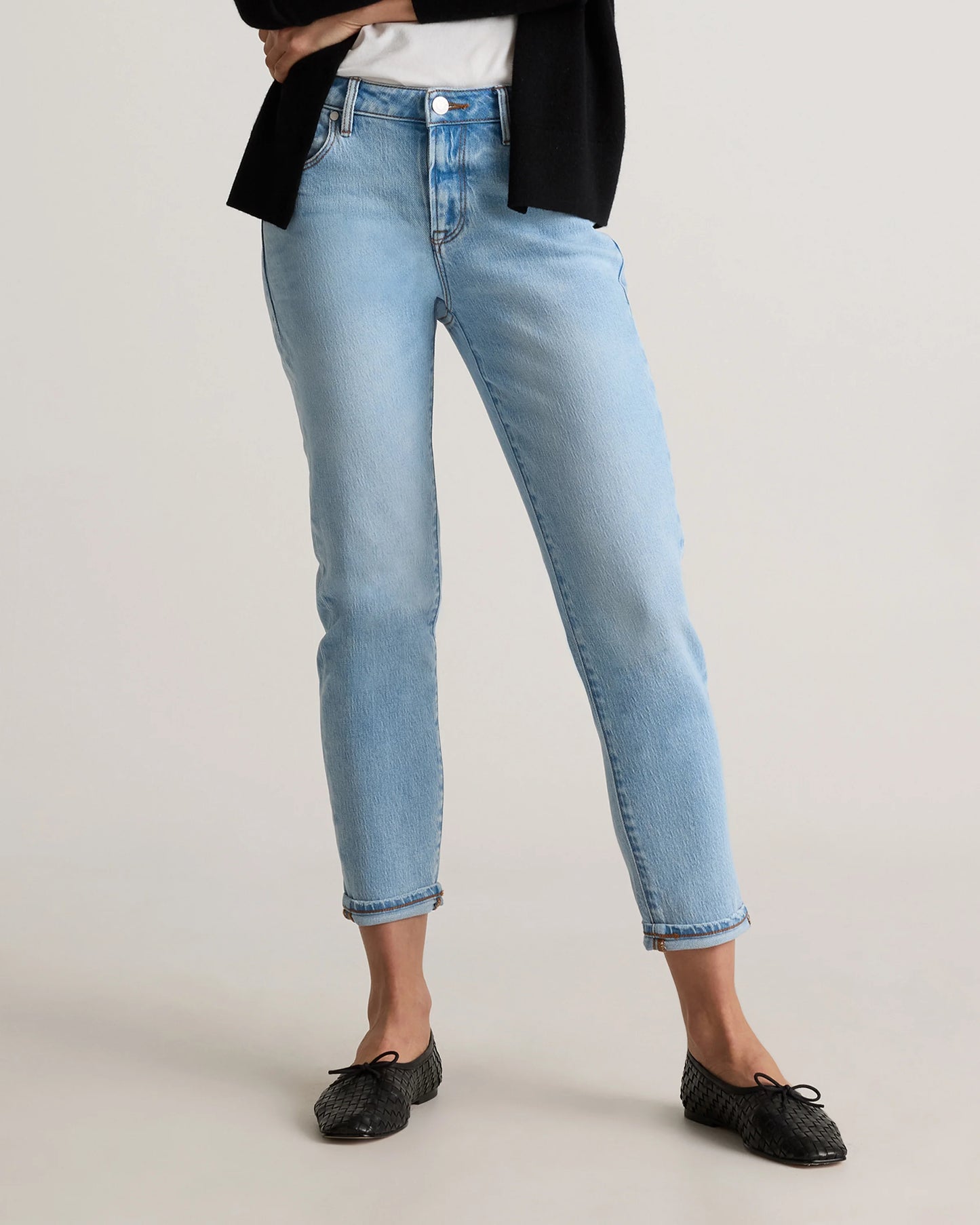 Luna Stretch Slim Boyfriend Jeans - 24 / Stormy Blue