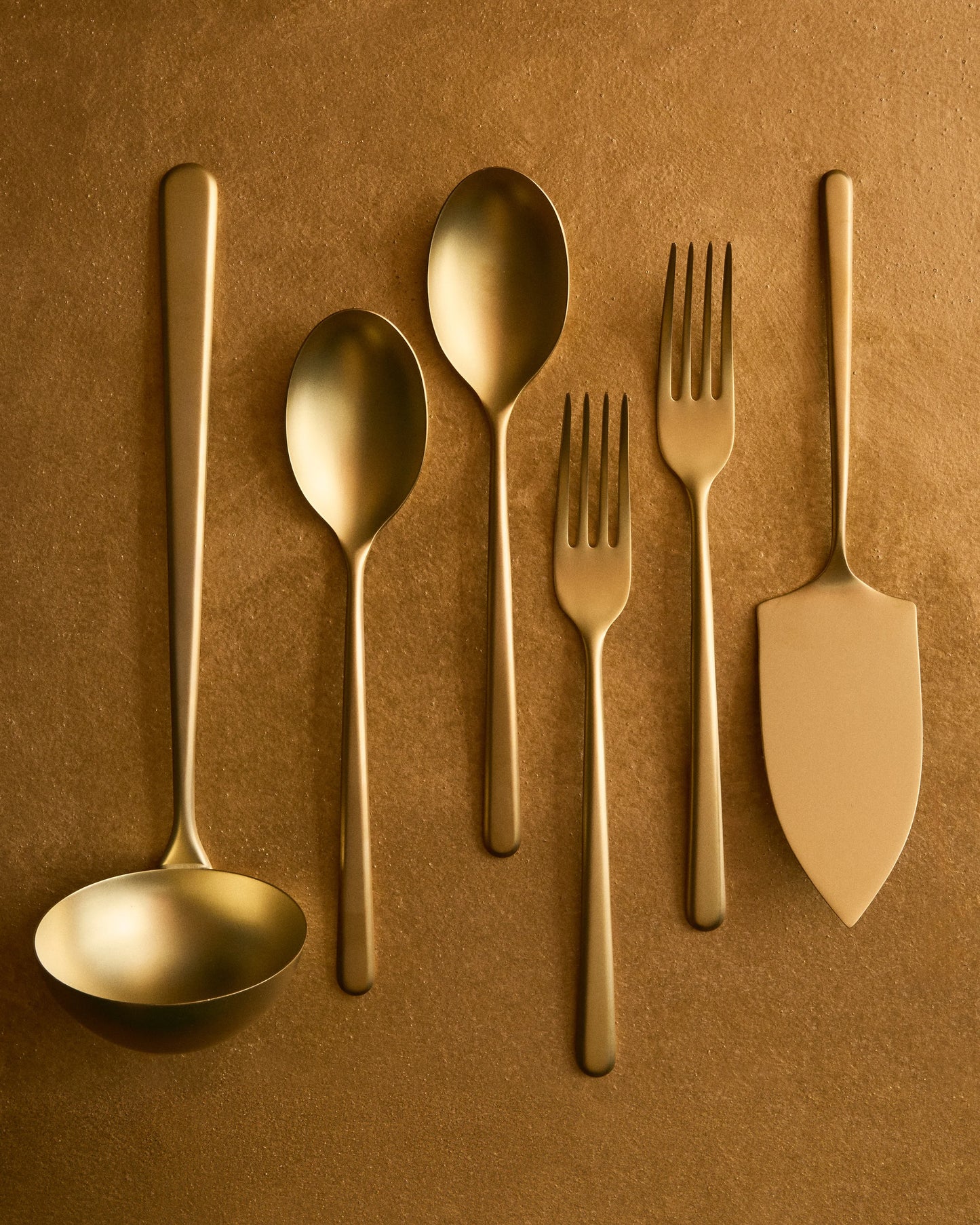 Gia Minimalist 6 Piece Serving Utensil Set - One Size / Polished Stainless Steel