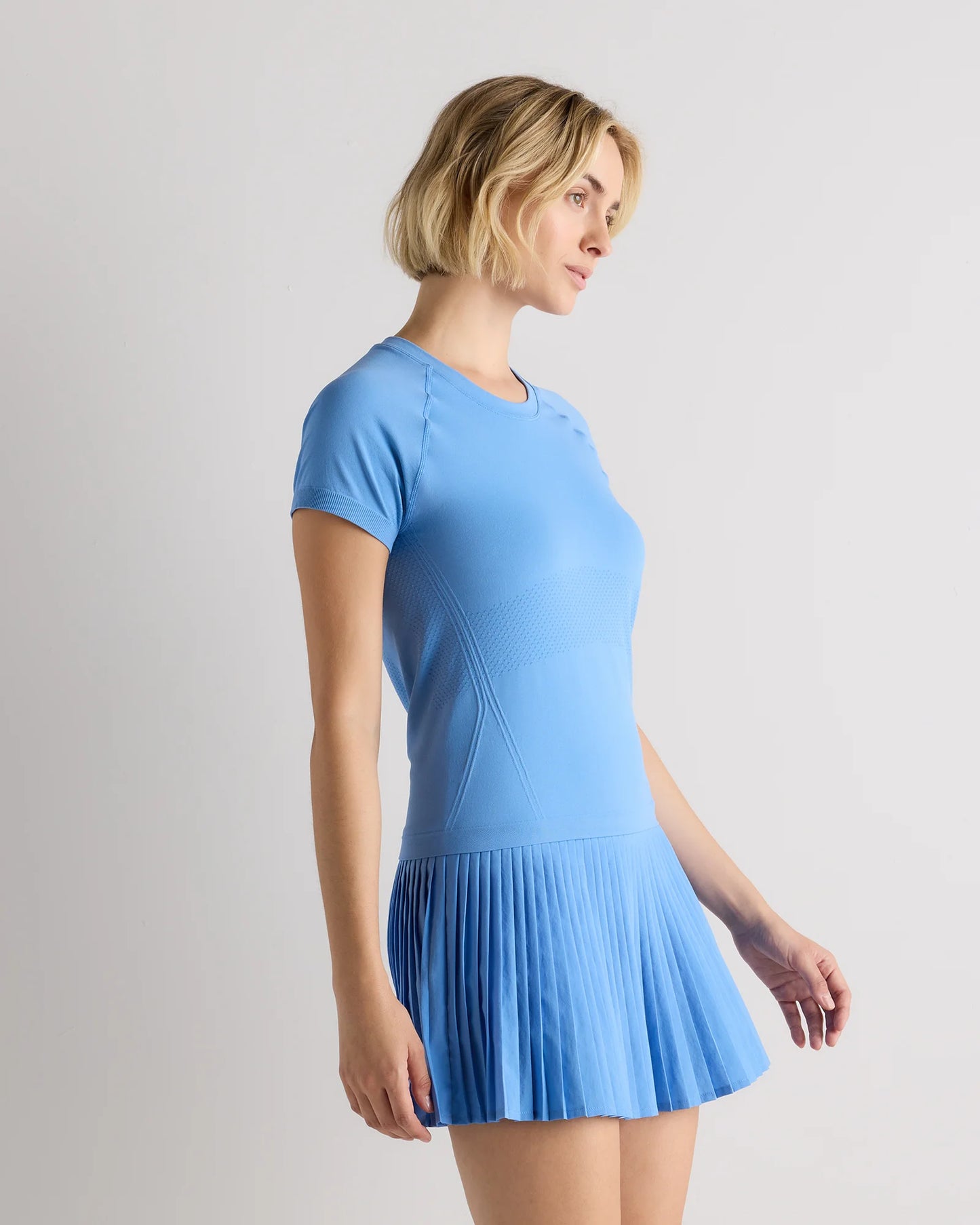 Seamless Waist-Length Tee - XS / Azul Blue