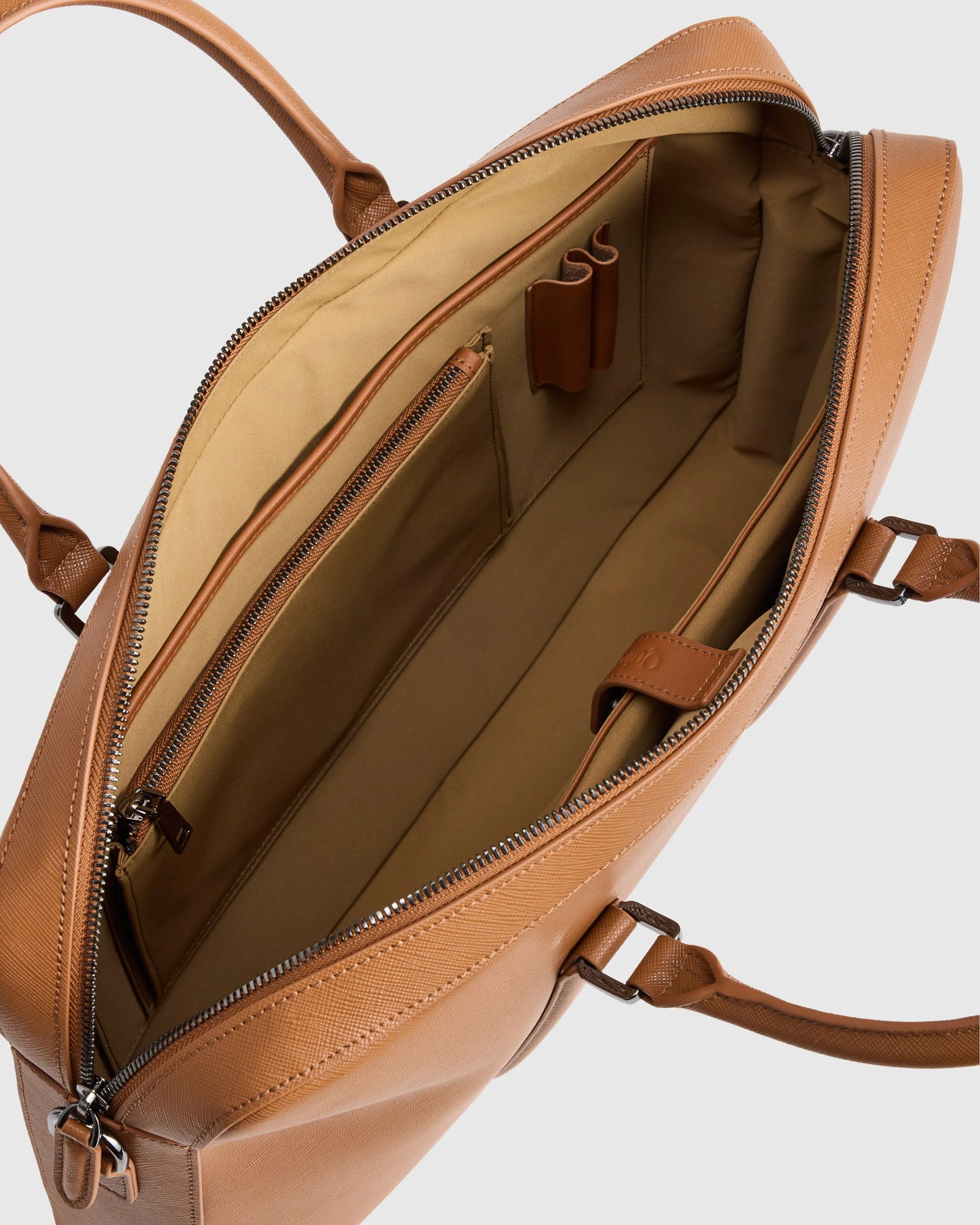 Italian Saffiano Briefcase - One Size / Hickory