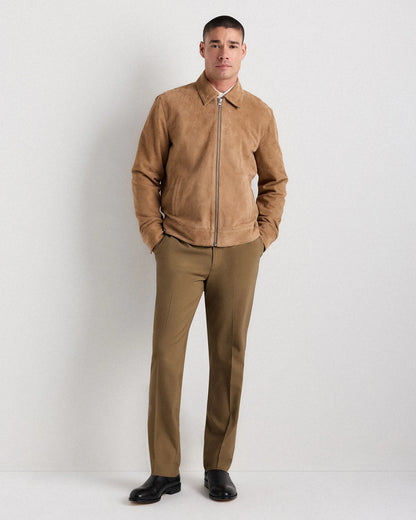 100% Suede Harrington Jacket - S / True Black