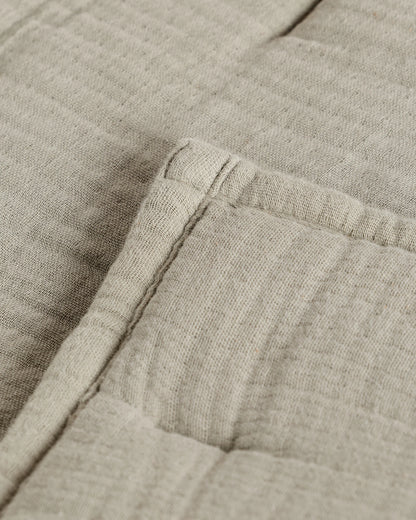 Organic Cotton Gauze Toddler Quilt - One Size / White
