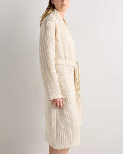 Organic Turkish Waffle Robe - XS / White
