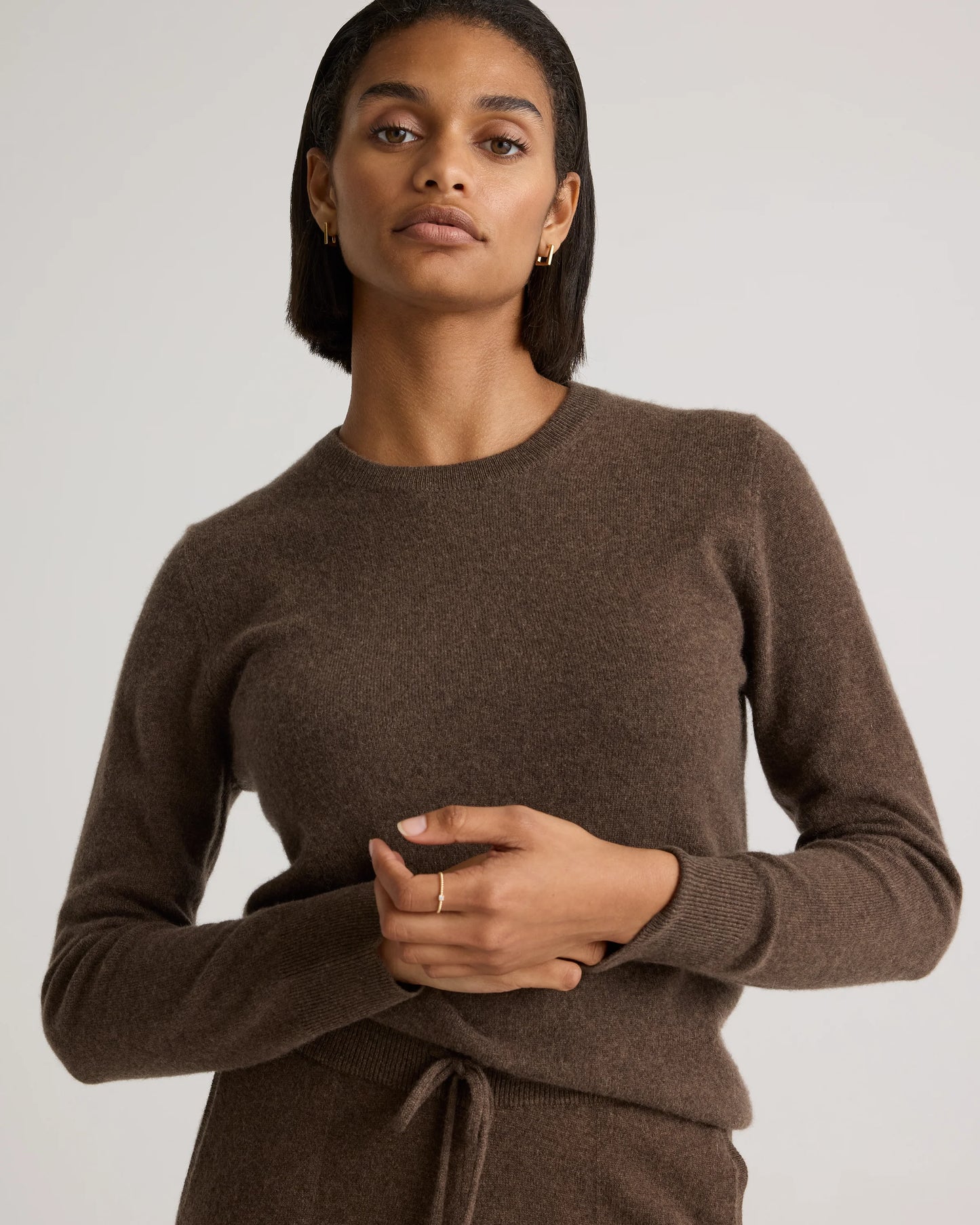 Mongolian Cashmere Crewneck Sweater - XS / Ivory