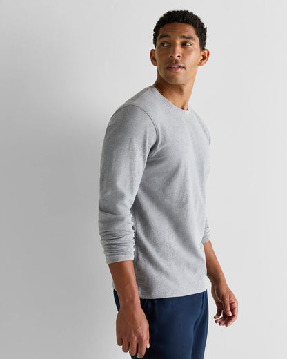 100% Organic Cotton Slub Long Sleeve Tee - S / Classic White